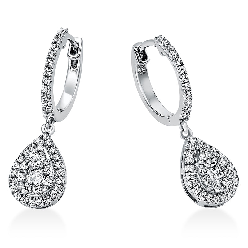 Earrings 950 pt platinum drops