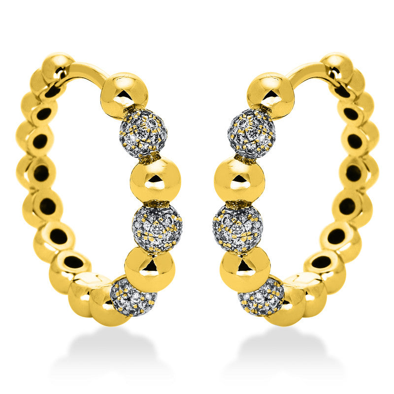 Hoop Earrings 18kt GG Circle, Ball