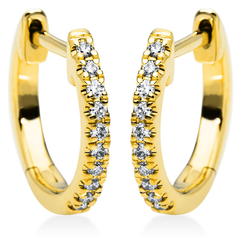 Hoop earrings 18 kt gold