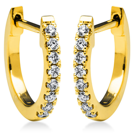 Hoop earrings 18 kt gold