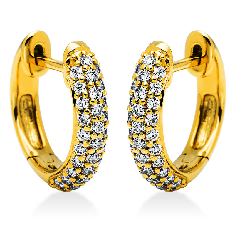 Hoop earrings 18 kt gold