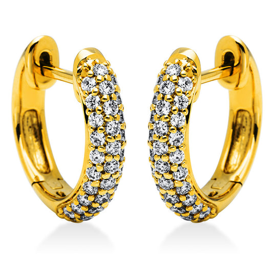 Hoop earrings 18 kt gold