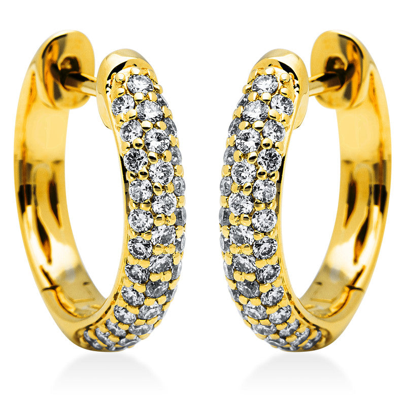 Hoop earrings 18 kt gold