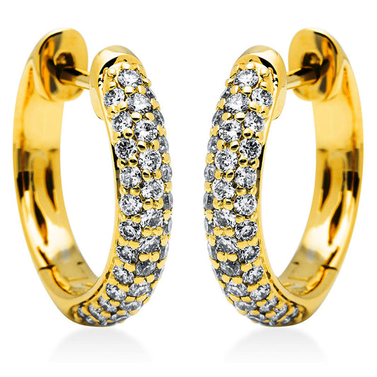 Hoop earrings 18 kt gold