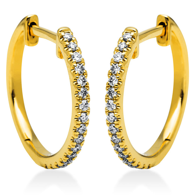 Hoop earrings 18 kt gold