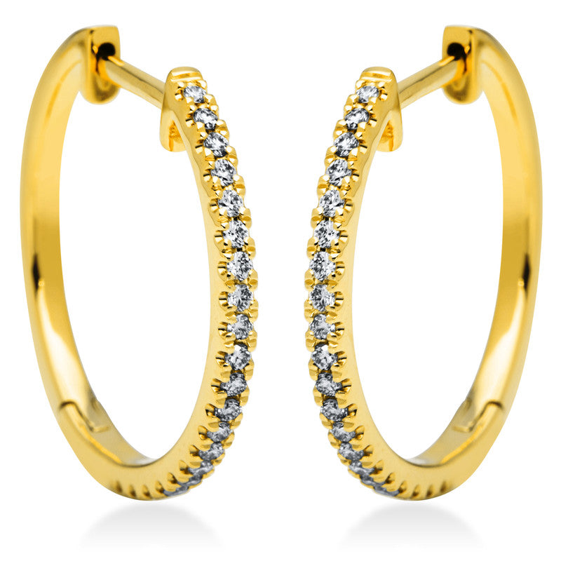 Hoop earrings 18 kt gold