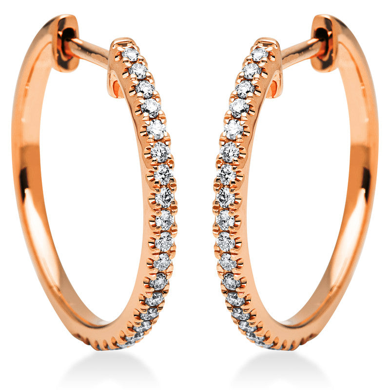 Hoop earrings 18 kt gold