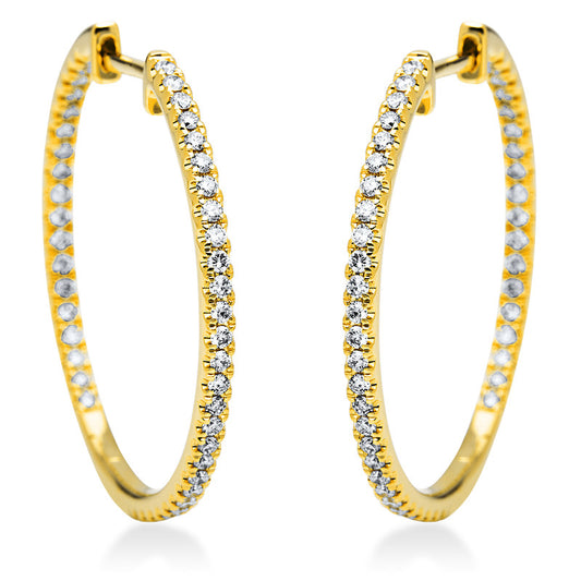 Hoop earrings 18 kt gold