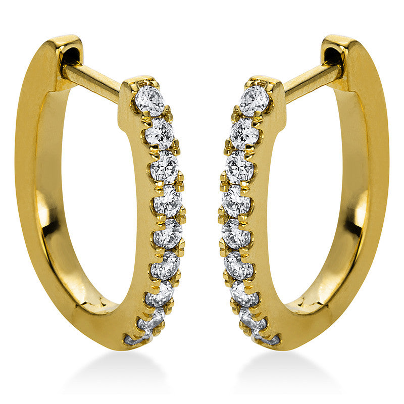 Hoop earrings 18 kt gold