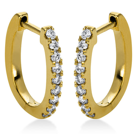 Hoop earrings 18 kt gold