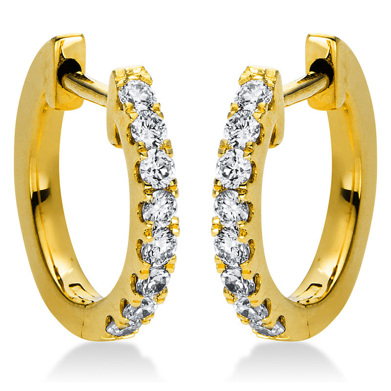 Hoop earrings 18 kt gold