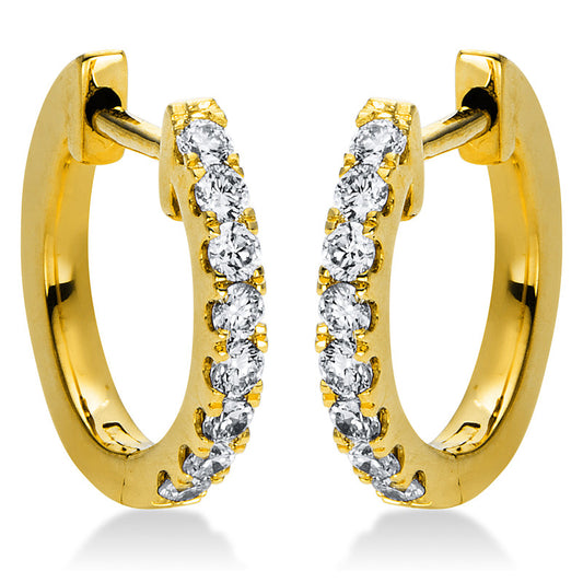 Hoop earrings 18 kt gold