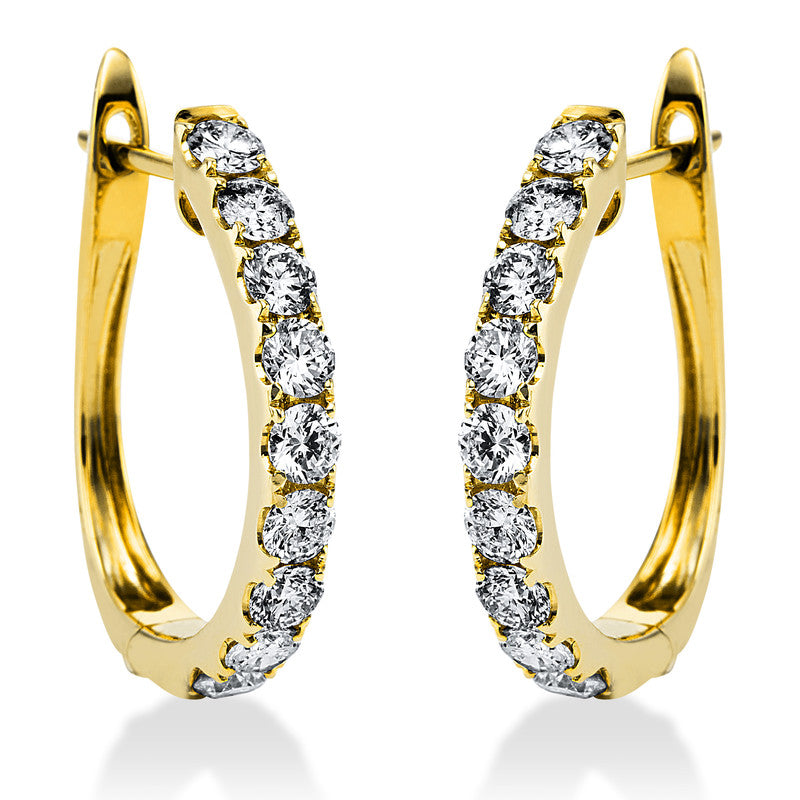 Hoop earrings 18 kt gold