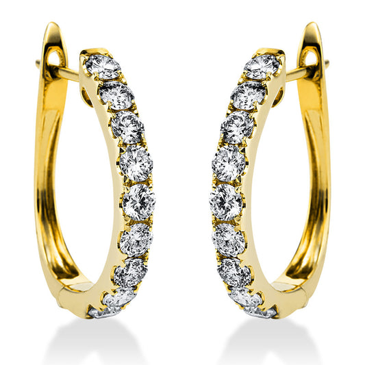 Hoop earrings 18 kt gold