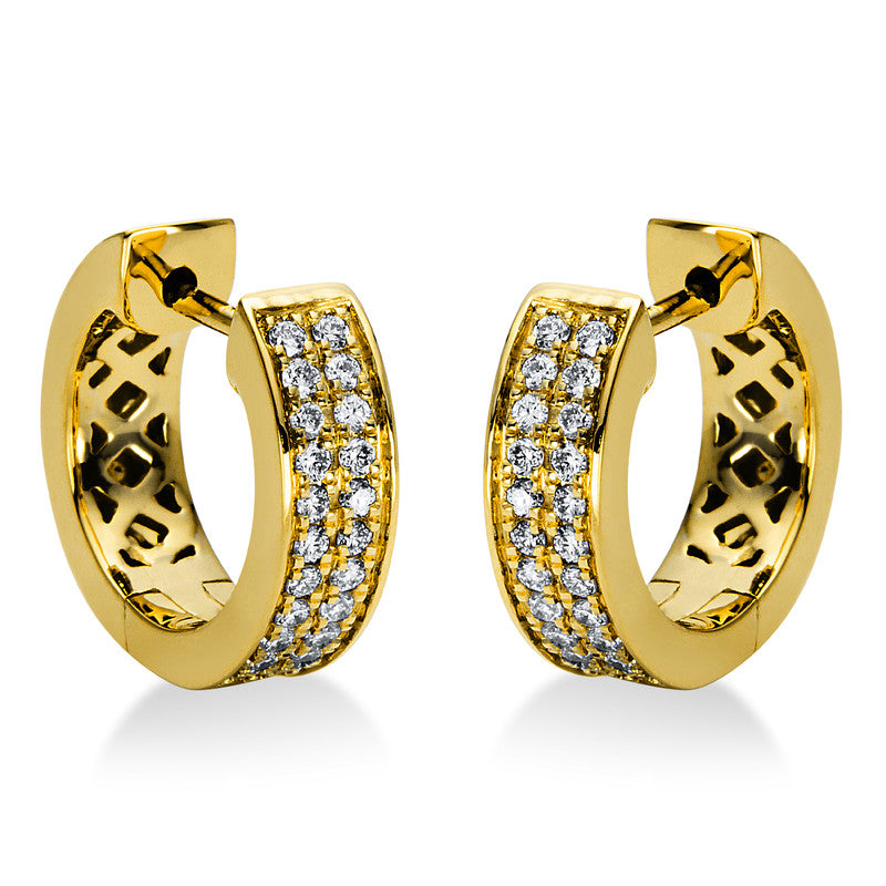 Hoop earrings 18 kt gold