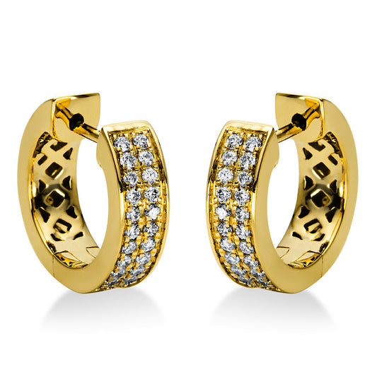 Hoop earrings 18 kt gold