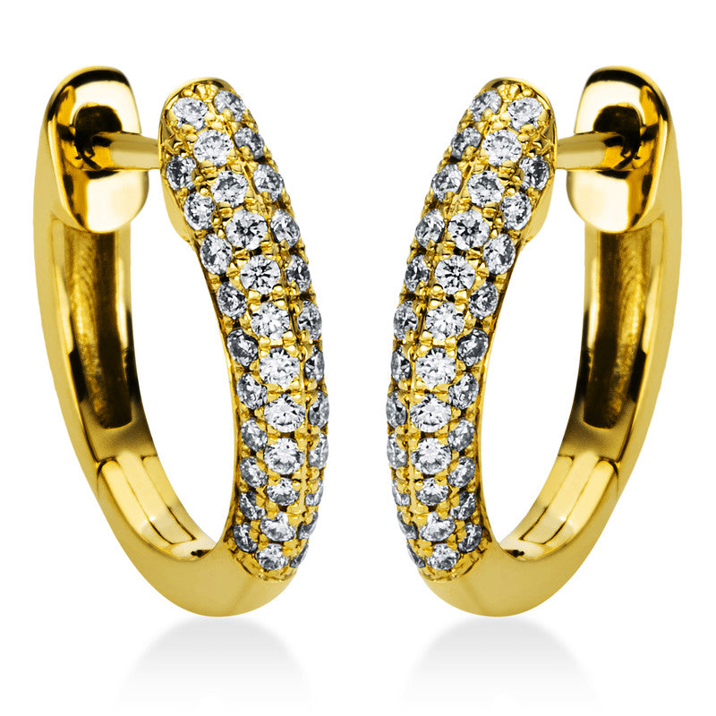 Hoop earrings 18 kt gold