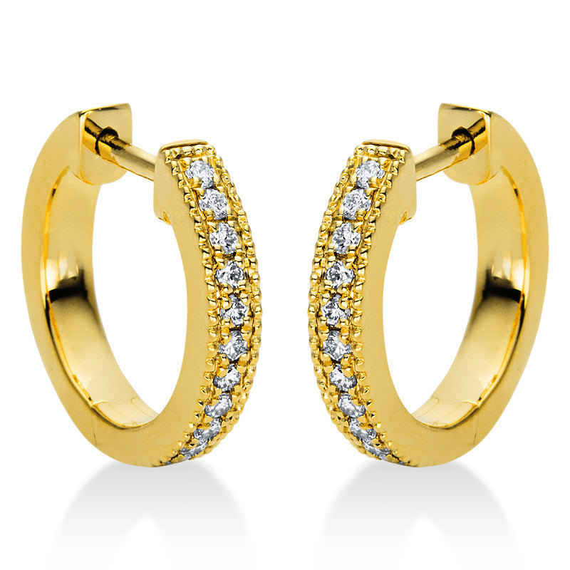 Hoop earrings 18 kt gold