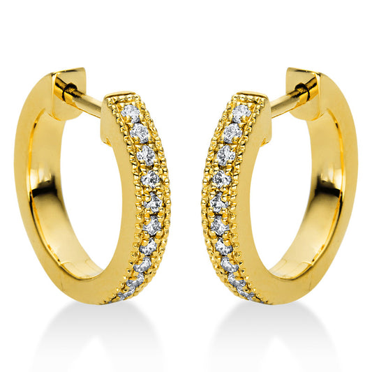 Hoop earrings 18 kt gold