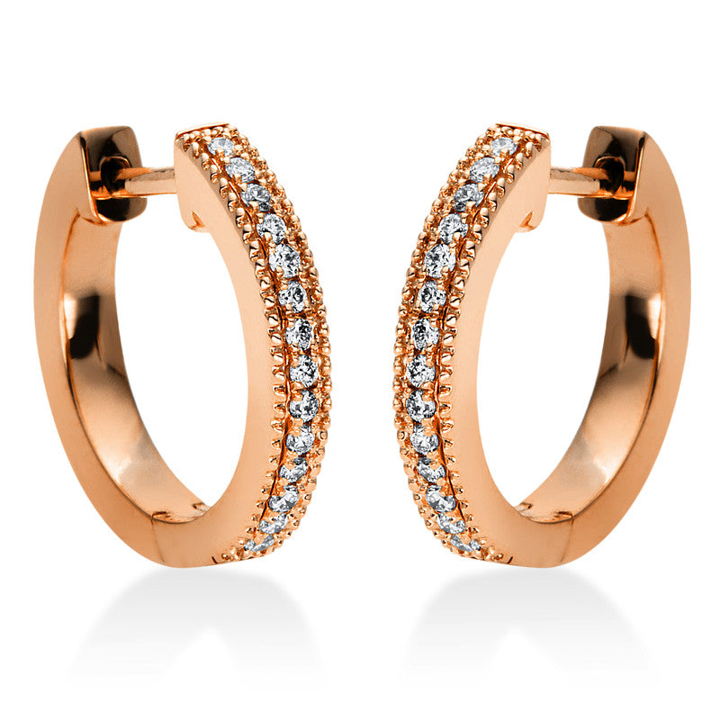 Hoop earrings 18 kt gold