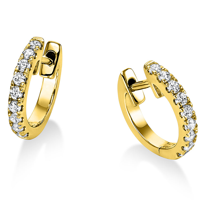 Hoop earrings 18 kt gold