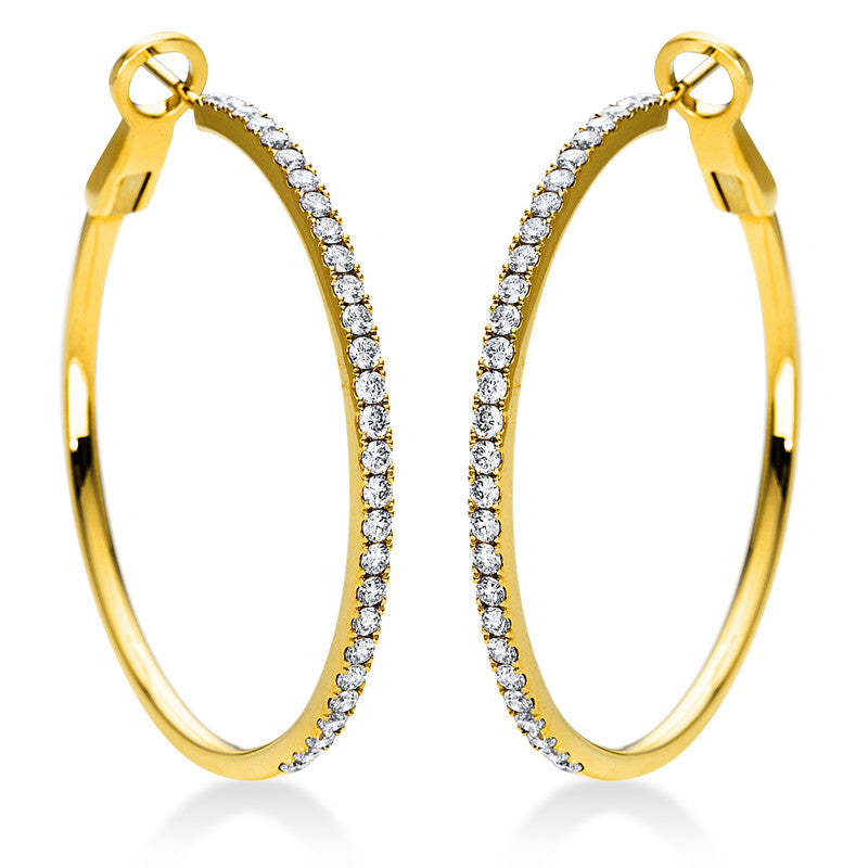 Hoop earrings 18 kt gold