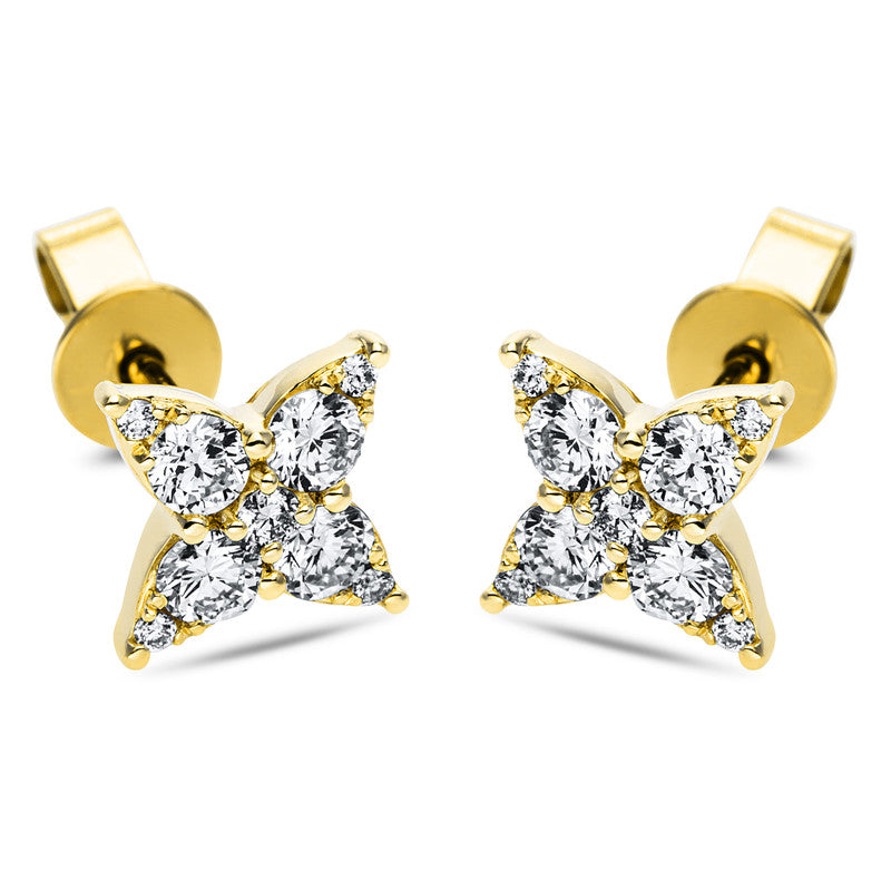 Ear studs 18 kt GG star