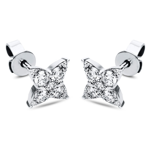 Ear studs 18 kt WG star