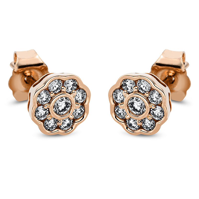 Ear studs 14 kt rose gold