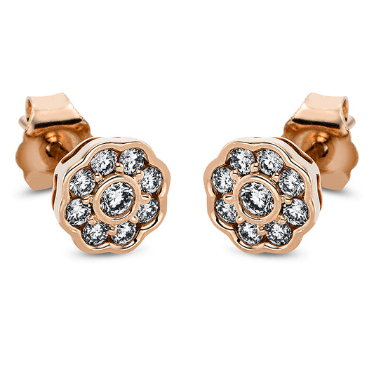 Ear studs 14 kt rose gold