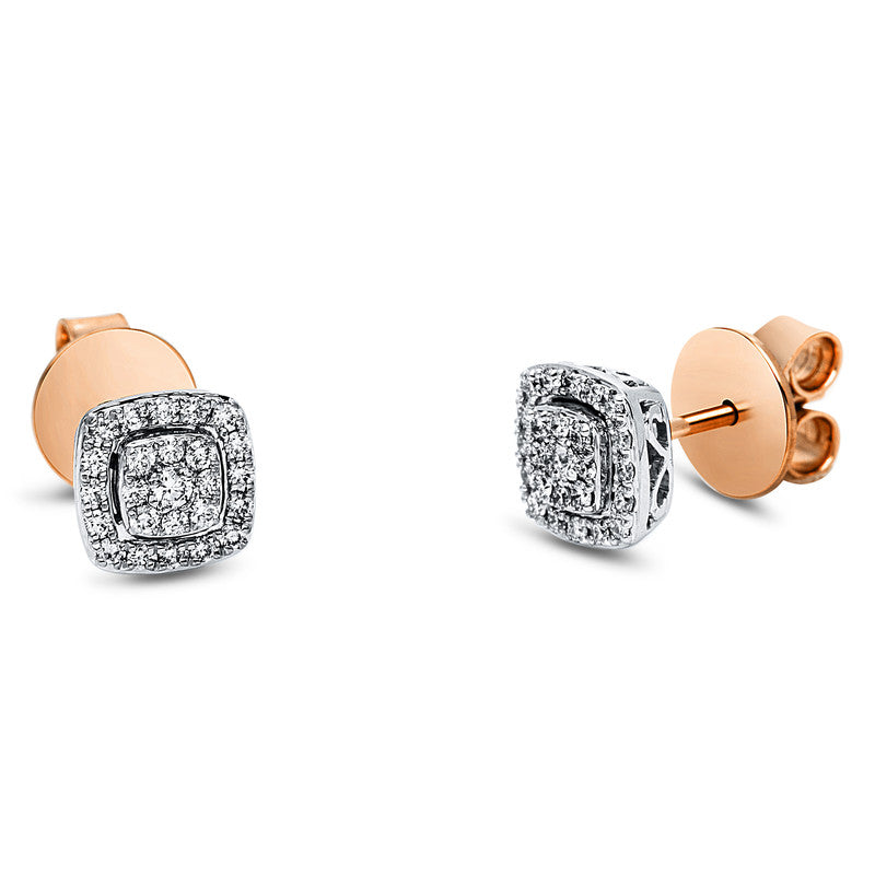 Ear studs 18 kt RG+WG