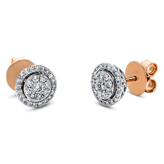 Ear studs 18 kt RG+WG