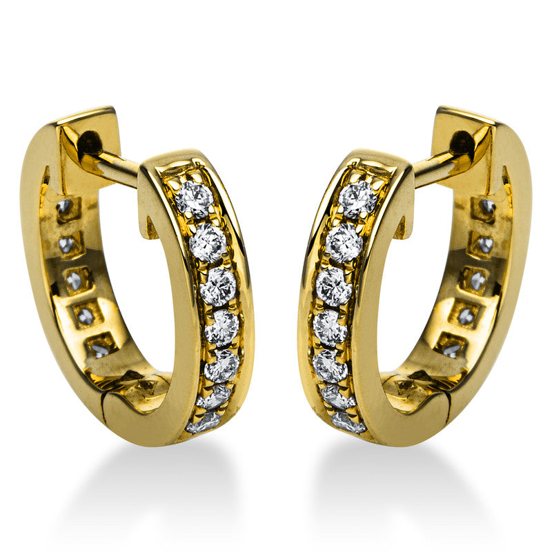 Hoop earrings 18 kt gold