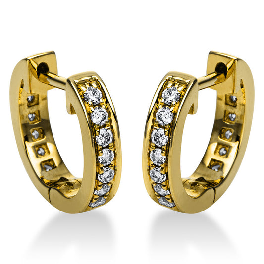 Hoop earrings 18 kt gold