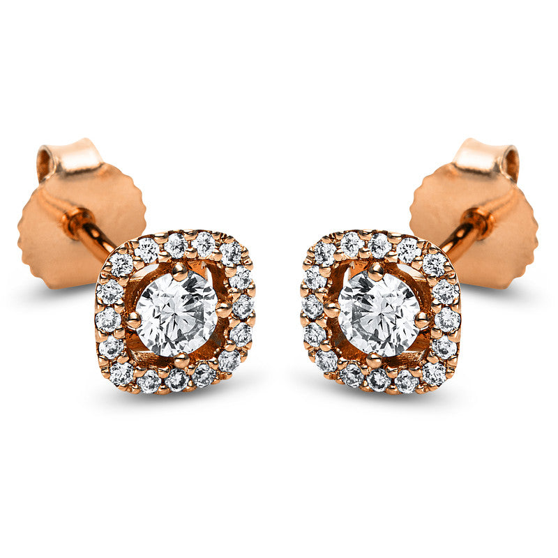 Ear studs 4 prongs 18 kt