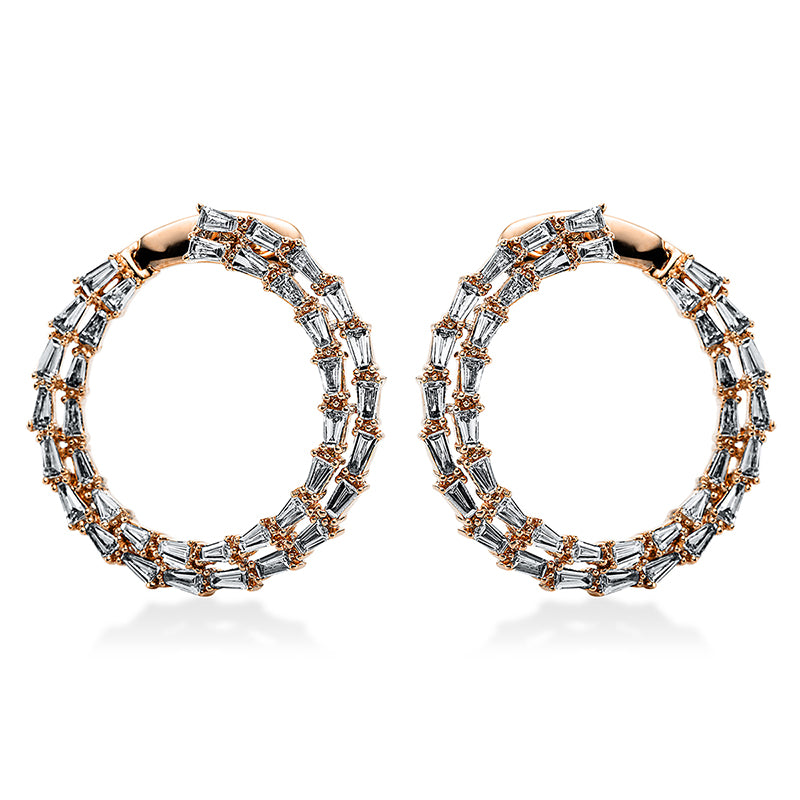 Hoop earrings 18 kt gold