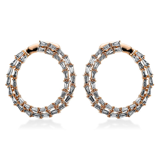 Hoop earrings 18 kt gold