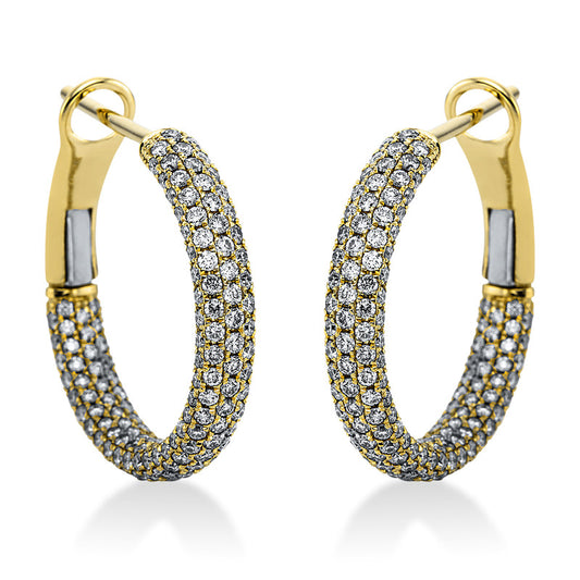 Hoop earrings 18 kt gold