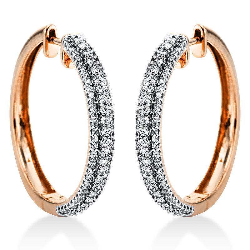 Hoop earrings 18 kt gold