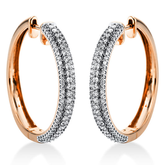 Hoop earrings 18 kt gold