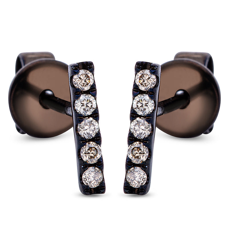 Ear studs 14 kt. WG, black rhodium plated