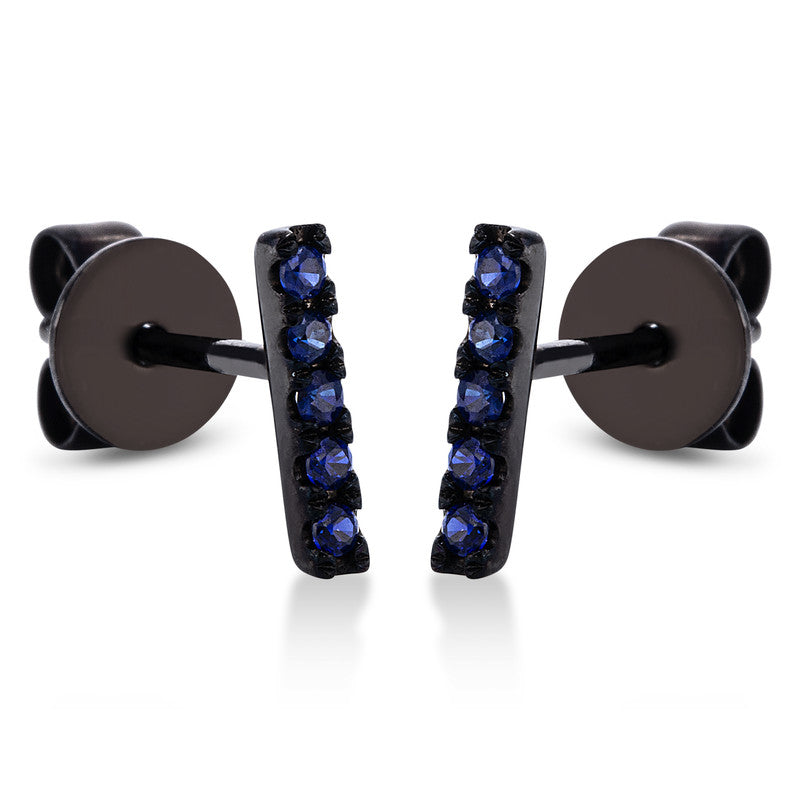 Ear studs 14 kt. WG, black rhodium plated