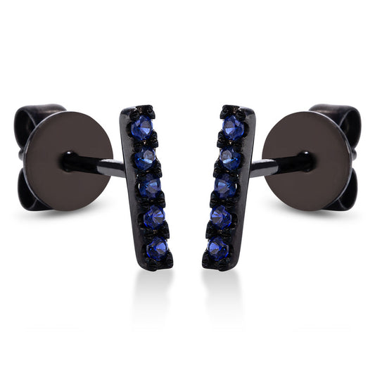 Ear studs 14 kt. WG, black rhodium plated