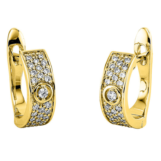 Hoop earrings 18 kt gold