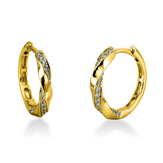 Hoop earrings 18 kt gold