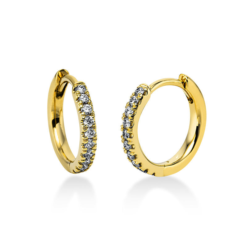 Hoop earrings 18 kt gold