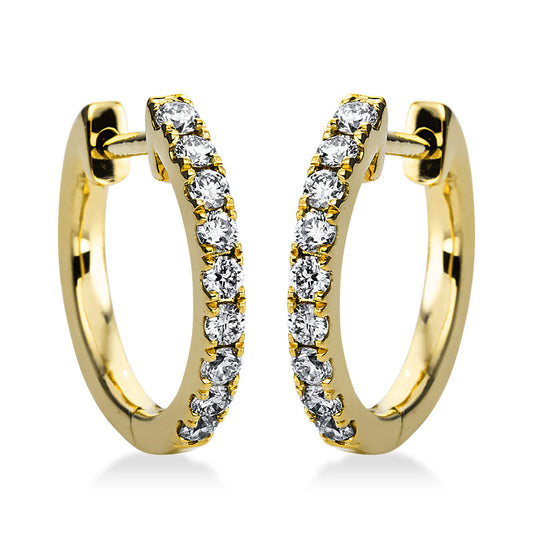 Hoop earrings 18 kt gold