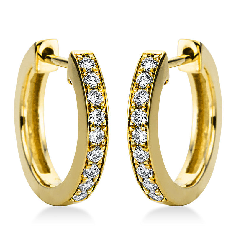 Hoop earrings 18 kt gold