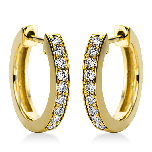 Hoop earrings 18 kt gold