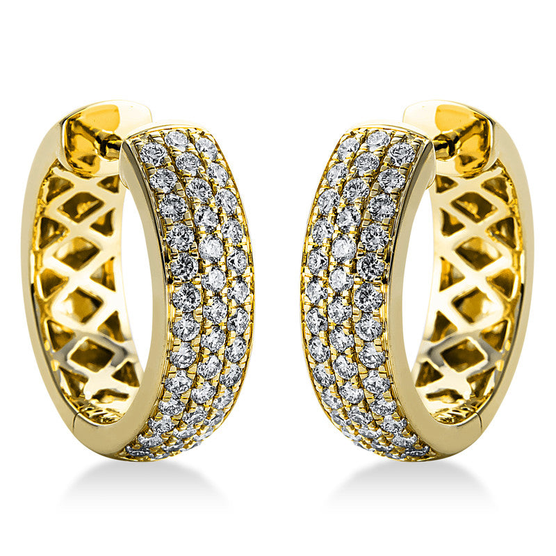 Hoop earrings 18 kt gold